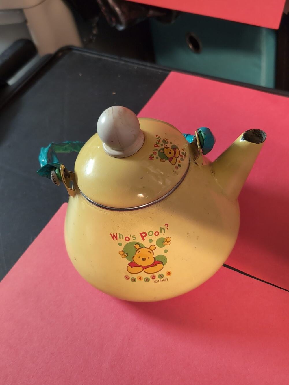 Disney Winnie the Pooh Teapot Vintage Hong Kong Yellow